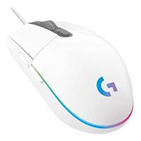 Mouse gaming Logitech G203 lightsync RGB optico alambrico USB 8000DPI blanco