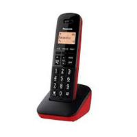 Telefono Panasonic KX-TGB310MER inalambrico pantalla LCD color ambar 50 numeros en directorio bloque de llamadas no deseadas volumen de receptor localizador de auricular rojo