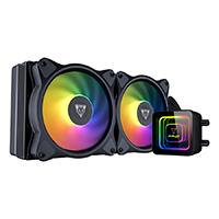 Enfriamiento liquido Ocelot Gaming OEL240 / 240MM / ARGB / 70 CFM / 1800 RPM / 32 DB / Intel y AMD / Color negro