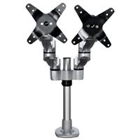 Soporte de escritorio premium para 2 monitores de hasta 30 soporte VESA de altura ajustable - Montaje mordaja / Ojal en escritorio - Plata - StarTech.com mod. armdualps