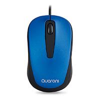 Mouse optico Quaroni alambrico color azul 1200 DPI