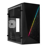 Gabinete Acteck kioto GC460 / Mini torre / Micro ATX, mini ITX / Fuente 500W / Iluminacion RGB / Panel acrilico, metal / Negro / AC-933070