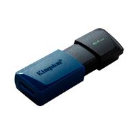 Memoria flash USB Kingston data traveler exodia M 64GB gen 1 3.2 gen 1 C/tapa móvil negro + azul (dtxm / 64GB)