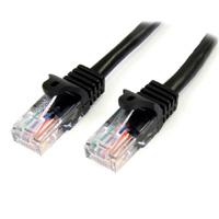Cable de 2M negro de red fast Ethernet CAT5E RJ45 sin enganche - Cable patch snagless - StarTech.com mod. 45PAT2MBK