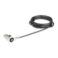 Candado de seguridad para laptop seguro combinacion de 4 digitos para dispositivos con wedge de 2M - De acero revestido en vinilo - StarTech.com mod. ltlocknbl