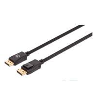 Cable DisplayPort, Manhattan,353618, V1.4 M-M 2.0M negro 8K60HZ, chapados en oro