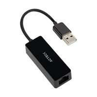 Adaptador Acteck shift plus AE420 / USB a - RJ45 Ethernet / 100 mbps / WIN - MAC OS - Linux - Android / Negro / AC-934732