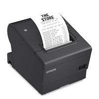 Miniprinter Epson TM-T88VII, termica, 80 mm o 58 mm, serial, USB, Ethernet recibo / Autocortador, negra