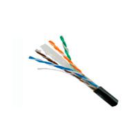 Bobina de cable UTP saxxon CAT6 100% cobre con GEL / 305 metros / Uso exterior / Color negro / Cumple con estandares: ISO / IEC 11801 ED2; EIA / TIA568 / Ideal para cableado de redes y video