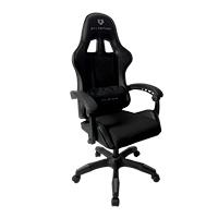 Silla gamer Balam Rush power Rush V2 black edition / Inclinacion 135 grados / Tela y piel sintetica / MAX 120 kg / Cojin lumbar / Piston clase 3 / Reposabrazos fijo / Negro / BR-934534