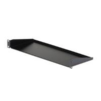 Charola estante fijo voladizo universal 1U de 19 para rack armario - En acero - 15KG - 7 de profundidad - Negro - StarTech.com mod. CABSHELF1U