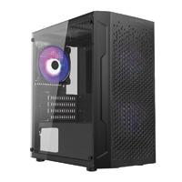 Gabinete gamer Balam Rush artic GI725 / Mini torre / Micro ATX, mini ITX / Ventilador RGB / Panel cristal templado, metal / Negro / BR-936118