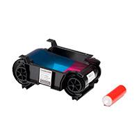 Cinta dascom para impresora de credenciales modelo DC-2300, impresion color de tintas de sublimacion cmyko, 500 credenciales a una cara y 250 doble cara, incluye overlay y rodillo de limpieza