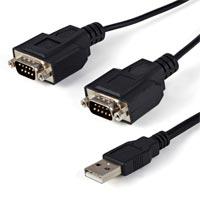 Cable 1.8M USB a 2 puertos serial RS232 DB9 retencion del puerto de asignacion com