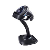 Lector de codigo de barras EC Line EC-CD-8380, negro, CCD, USB, 1D, 300 lecturas por segundo, bidireccional, resistente a caidas de 1.8 mts, incluye base