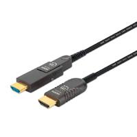 Cable HDMI fibra optica / Manhattan / 355698 / M-M 4K@60Hz 50.0M conector HDMI desmontable