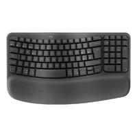 Teclado Logitech wave keys ergonomico inalambrico easy-switch receptor bolt (español) grafito