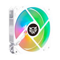 Kit de 3 ventiladores gamer Balam Rush eolox blaze EX70KW / 120 X 25 mm / Flujo de aire 30.71 CFM / Velocidad 1200 RPM / Silencioso 22.1 D B / 3 pines macho y hembra / Aura RGB / Blanco / BR-937979