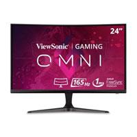 Monitor LED ViewSonic gamer 24 pulgadas / Full HD 1920X1080P / HDMI / Display port / Freesync / Curvo 1500R / 165 Hz / 1 MS / Bocinas integradas / 3 años de garantia
