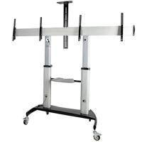 Carrito para dos TV de 37 a 60 pulgadas - Hasta 50KG cada uno - Soporte VESA movil para dos TV - Con estantes para equipos - Soporte con ruedas para TV - Soporte rodante StarTech.com - Stndmtvduo