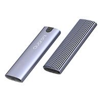 Carcasa enclosure Quaroni para M.2 NVMe / Compatibilidad 2280 / Cable USB C / Aluminio