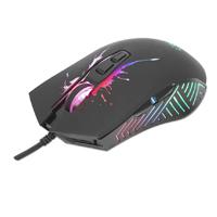 Mouse optico gaming, Manhattan, 190220, 7 botones, 7200 DPI, LED RGB, negro