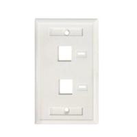 Tapa faceplate, Intellinet,772396, blanco 2 perf. etiqueta
