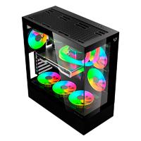 Gabinete gamer Balam Rush tank super 9200TB / Media torre / ATX - Micro ATX - ITX / Paneles removibles cristal templado / 3X ventiladores ARGB / Soporte de enfriamiento / Negro / BR-938723