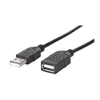 Cable USB, Manhattan,308519, V2.0 EXT. tipo a 0.9M negro