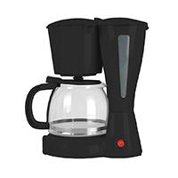Cafetera Mirati / 1.2 L / 900W / Vaso cristal / Filtro lavable / Negro
