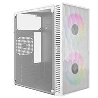 Gabinete Acteck fuji GC470 / Mini torre / Micro ATX, mini ITX / Fuente 500W / Incluye 2 ventiladores 120 mm / Panel IZQ acrilico + frente mesh / Blanco / AC-939515