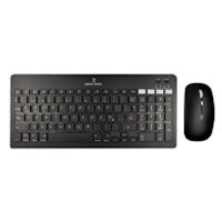 Kit de teclado y mouse regargable inalambrico negro zebrary Perfect Choice