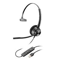 Diadema HP Poly 767G1AA encorepro 310 / Auriculares USB-a monoaurales para call center color negro