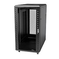 Gabinete rack para servidores 18U 19 4 postes - Rack de servidores con cerradura y seguro - Rack con ruedas y rieles de montaje ajustables para equipo de red StarTech