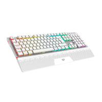 Teclado gamer Balam Rush dominate expert GK979I / Dual recargable / USB C - BT dongle / Multidispositivos / RGB / 105 teclas / Español / Ergonomico / Mecanico / WIN- iOS - Android / Blanco / BR-940399