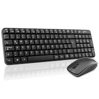 Combo teclado multimedia y mouse optico Ghia / GT4000BB / Inalambrico / Receptor USB / Negro