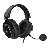 Audifonos gamer Balam Rush aviator expert HA777 / Alambricos USB- 3. 5 mm / Diadema / PC - Disp. moviles - Consola / Microfono omnidireccional / Iluminacion RGB / Sonido estereo / Negro / BR-941143