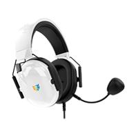 Audifonos gamer Balam Rush aviator level HA757 / Diadema alambrica / PC - Disp moviles - Consolas / Sonido estereo / Microfono omnidireccional / RGB personalizable / Blanco / BR-941174