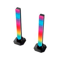 Torre de iluminacion gamer Balam Rush splendor glow IT3000 / Iluminacion personalizable 270 / APP - Control remoto - Botones / 36 leds por barra / RGB inmersivo / Negro / BR-942331