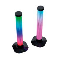 Torre de iluminacion gamer Balam Rush splendor glow IT5000 / Iluminacion personalizable 360 / APP - Control remoto - Botones / 72 leds por barra / RGB inmersivo / Negro / BR-942324