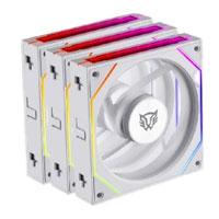 Kit 3 ventiladores Balam Rush eolox link EXL95 / Flujo de aire optimo / Velocidad 1800 RPM / Silencio con poder / Conexión daisy-chain / RGB / Blanco / BR-942096