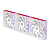 Kit de ventiladores gamer Balam Rush eolox link-R EXL95R / Kit de 3 / Aspas invertidas / Silencioso / 800-1800 RPM ajustable / 47.2 CFM / ARGB / Rodamiento hidraulico / Blanco / BR-942119