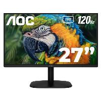 Monitor LED AOC 27B35H3 / Color negro / Panel IPS 27 / HDMI y VGA / Aspecto 16:9 / Tiempo de respuesta 1MS / 120Hz / Full HD 1920X1080 / VESA 100X100 mm / Contraste 20,000,0001 / Brillo 300 CD/M2