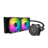 Disipador de enfriamiento liquido Cooler Master masterliquid ML240L Core ARGB / Negro / Ventiladores de 120MM socket 1851/1700/1200/1151/1150/1155/1156 / AM5 / AM4 / AM3+ / AM3 / AM2+ / AM2 / FM2+ / FM2 / FM1