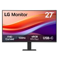 Monitor PC LG 27U421A-B curvo FHD 27 pulg, USB-C, panel VA,100Hz, TR 5MS(GTG), resol 1920X1080, ASP 16:9, brillo 250CD / M2, contr 3000:1,1500R, HDR10, srgb 99%, HDMI, dynamic action sync, VESA 100X100 mm.
