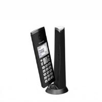 Telefono Panasonic KX-TGK210MEB inalambrico con identificador de llamadas modo eco directorio telefnico botn para intercom color negro.
