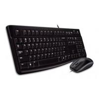 Teclado y mouse Logitech MK120 alambrico USB (español) negro