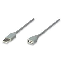 Cable USB, Manhattan,317238, extension 3.0M, gris