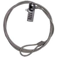 Candado de combinacion para laptop - Techzone -TZCCL01 - Cable de acero inoxidable 1.8 mts - Tipo T - Cerradura de 4 digitos