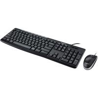 Teclado y mouse Logitech MK200 multimedia alambrico USB (español) negro